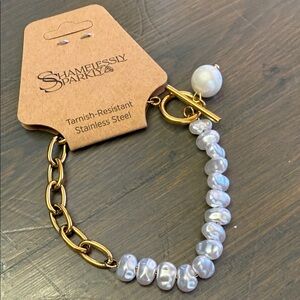 Gold and Pearl Bracelet
